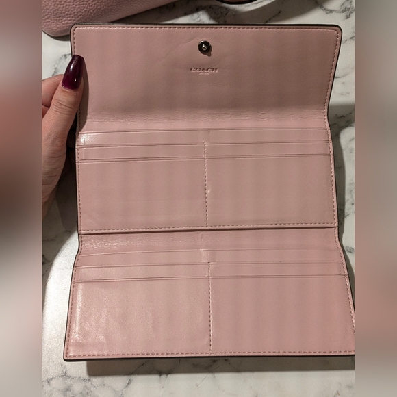 Coach Taylor pebble Tote & trifold slim wallet - Picture 8 of 9